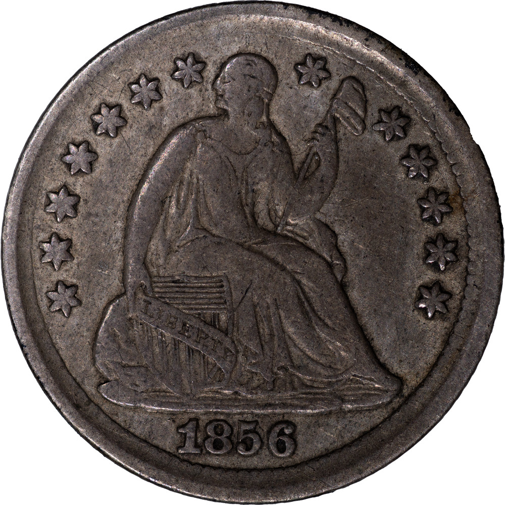 1856 5c Seated Liberty Half Dime ~ VF