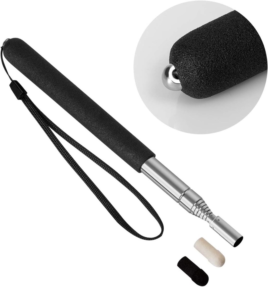 Teachers Pointer Stick, Telescopic Teaching Pointer, Retractable Black