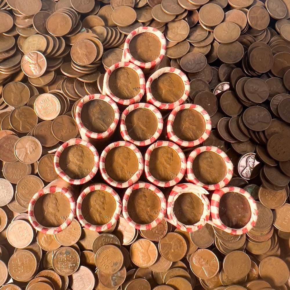 1909-1958 (All S-Mint) Wheat Cent 50-Count Roll