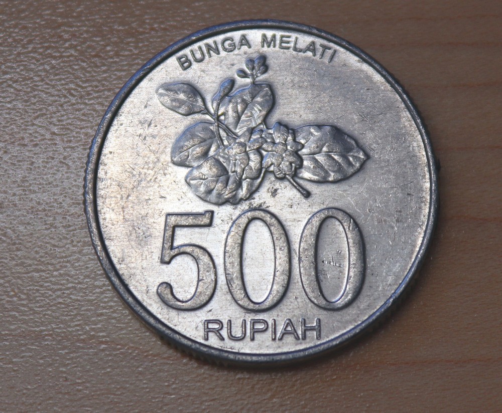 2003 Indonesia 500 Rupiah Jasmine Flower