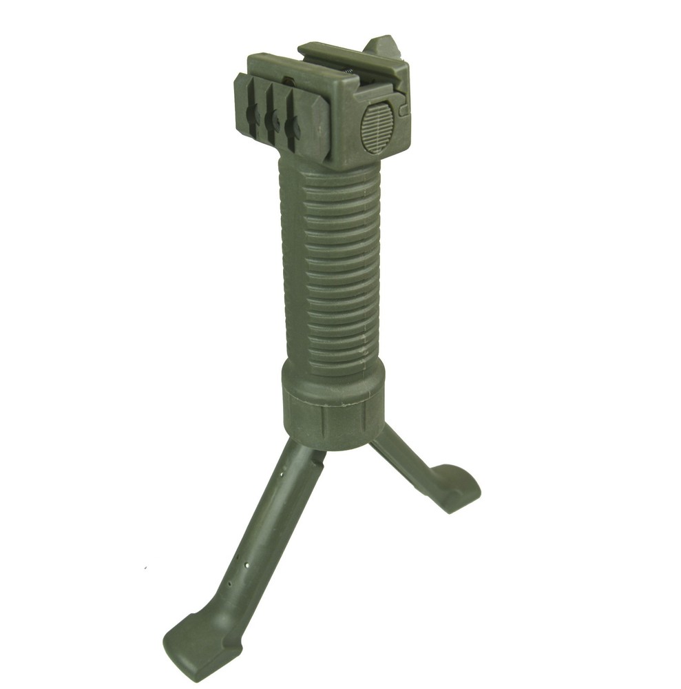 Polymer Spring Loaded Bipod Picatinny Rail Mount OD Green