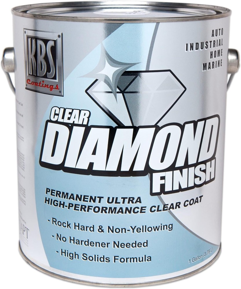 Clear Coat Paint Diamond Finish Solid Permanent High Gloss Performance, 16 Fl Oz