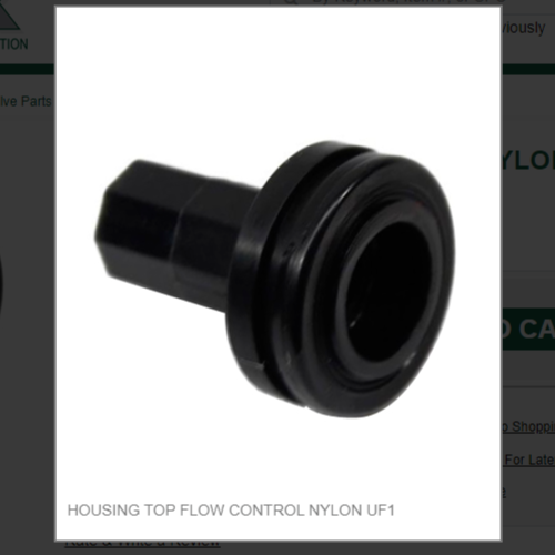 HOUSING TOP FLOW CONTROL NYLON UF1 #1909