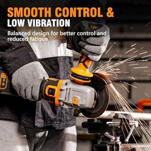 Cordless Angle Grinder Kit 20V,4-1/2", Brushless,Variable 9,500 Color1