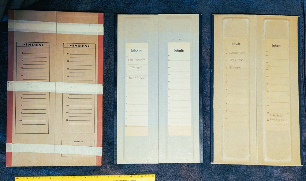 Three 3 Vintage Microscope Slide Holders Storage Folders 20 Slides