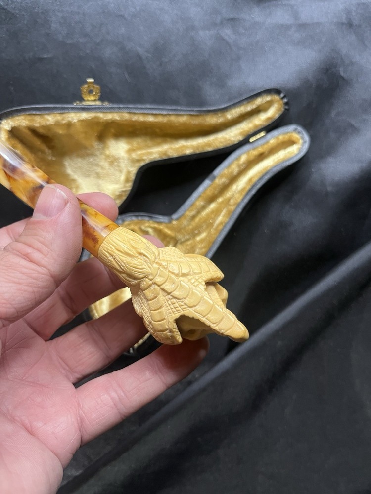 VINTAGE MEERSCHAUM SKULL PIPE