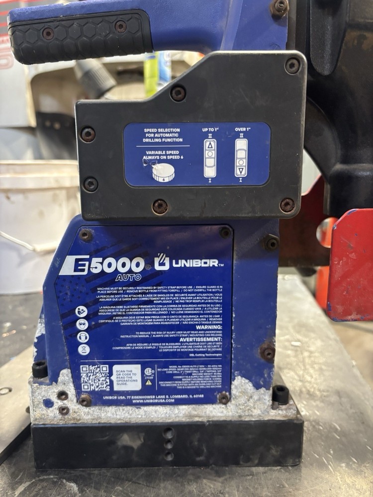 (USED) Unibor E5000 AUTO Magnetic Drill Press Automatic Electric 13mm Chuck 2MT