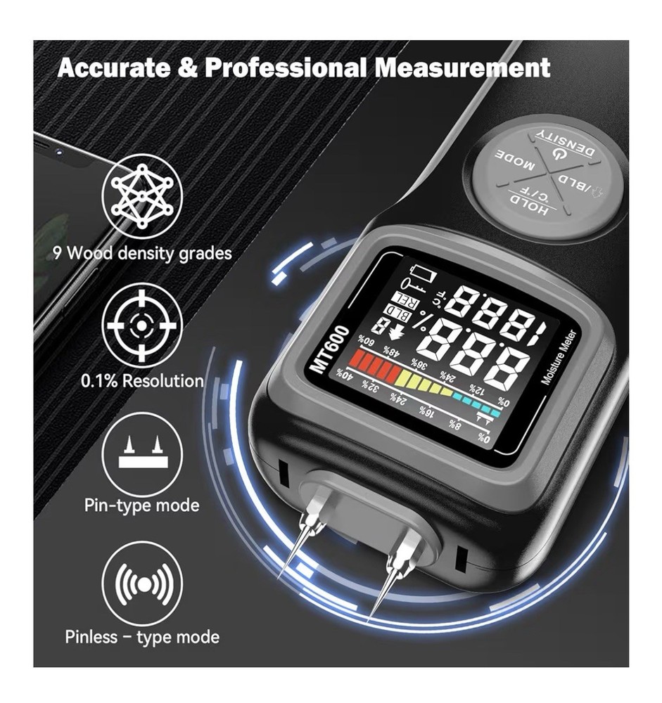 Wood Moisture Meter Model MT600