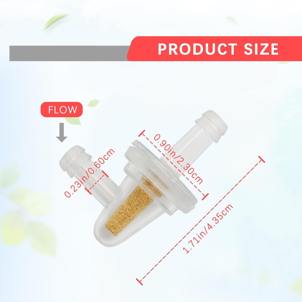 Inline Fuel Filter - Universal 90 Degree For 1/4"Fuel Line...