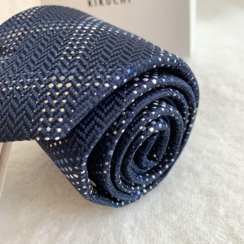 TAKEOKIKUCHI Tie Navy Silk 100 Boxes