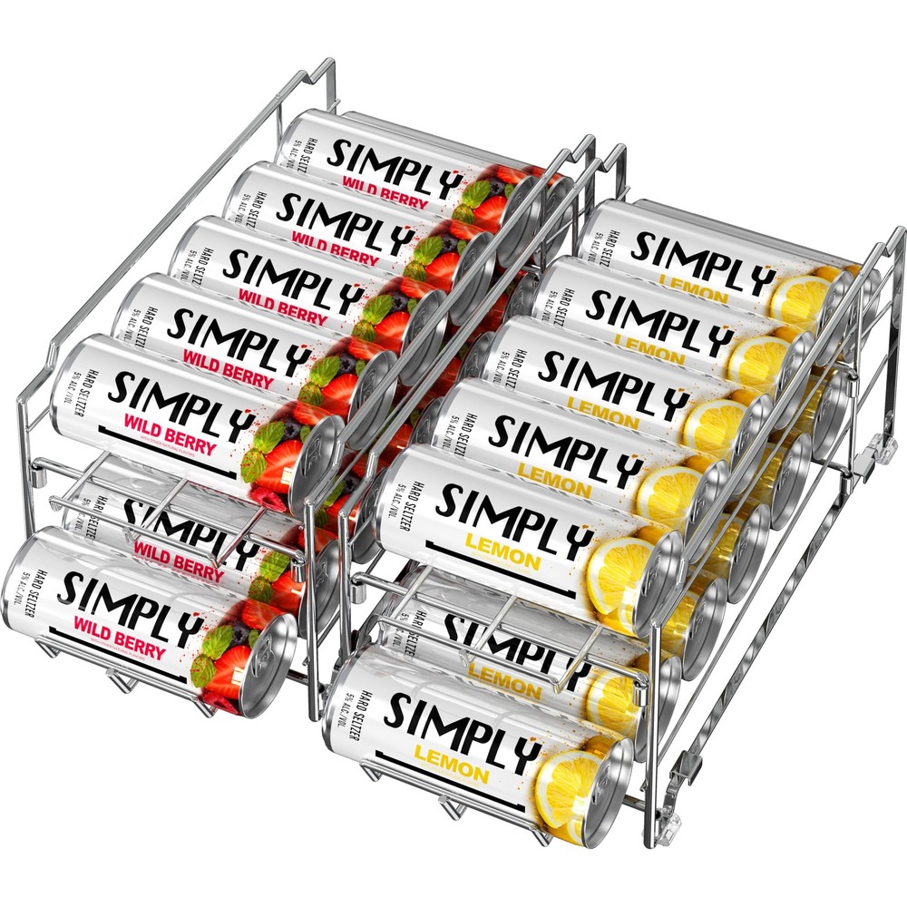 2PK Front Loading Tall skinny Can Dispenser, Chrome