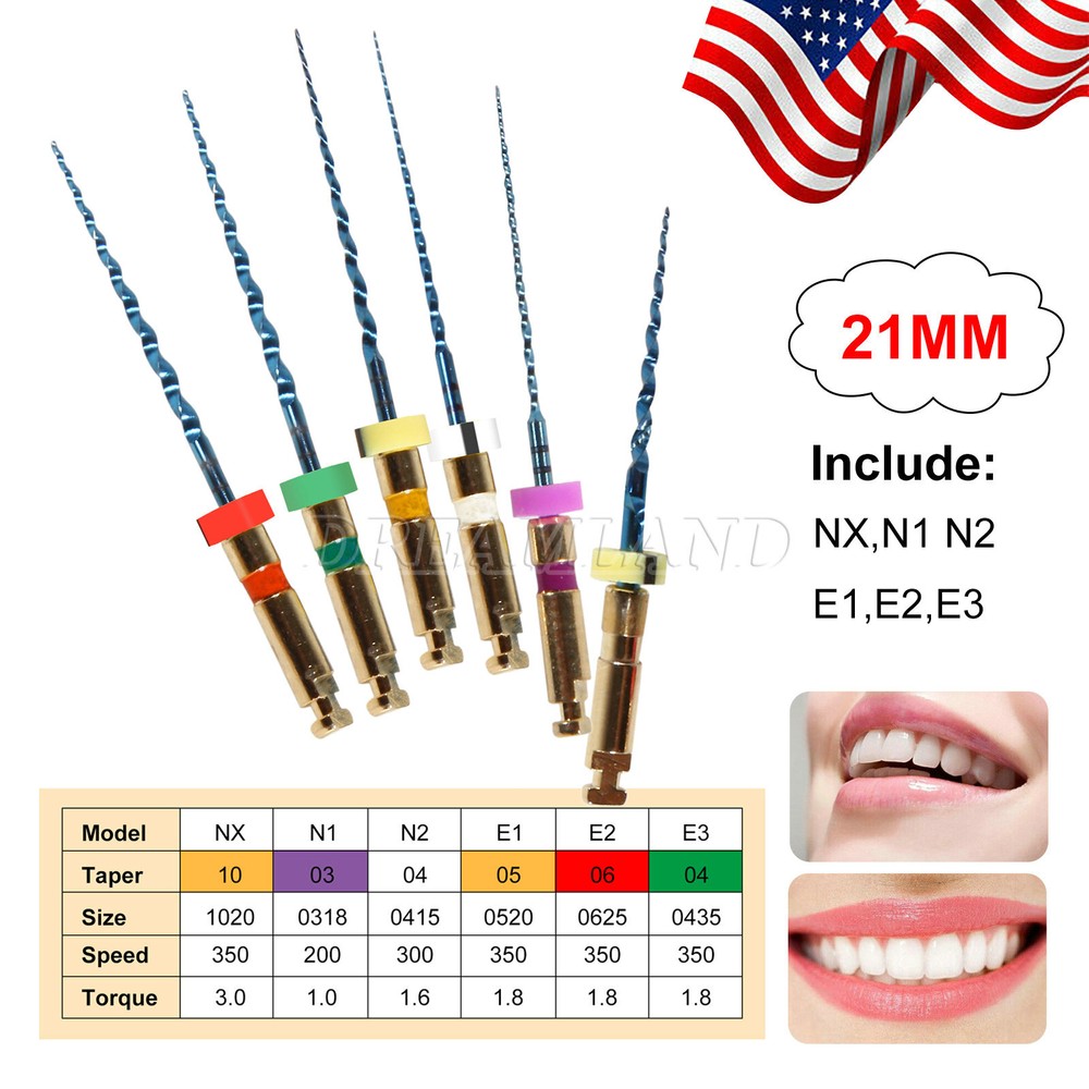 Dental Rotary Universal Engine NiTi Files 21 mm NX-E3 (1 PACK)