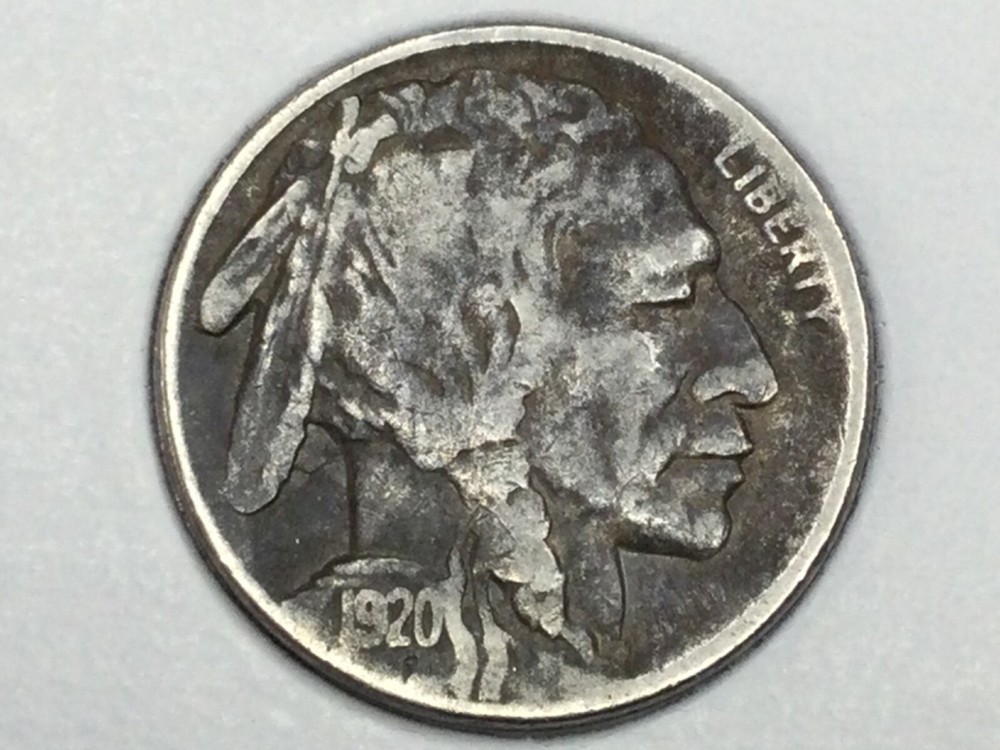 1920-D Buffalo Nickel in very fine