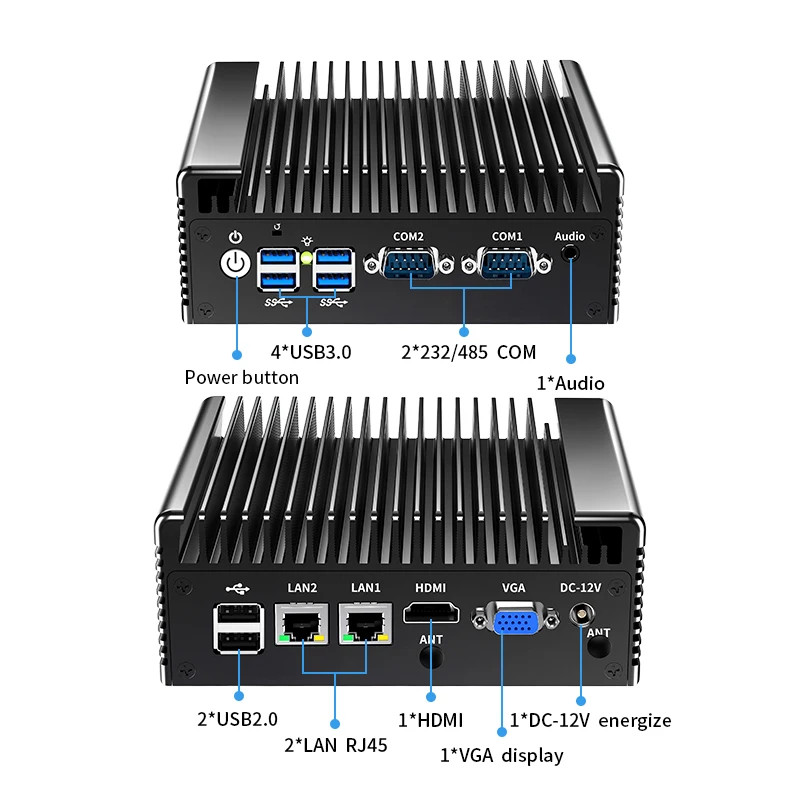 N97/N100 Micro PC Support DDR4 3200MHz Mini PC Win10/11 Linux Supports WIFI/4G
