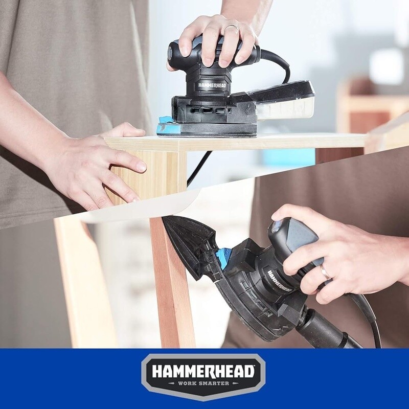 1.4A Multi-Function Detail Sander W/ 12 Sandpapers Dust Collection Attachment US