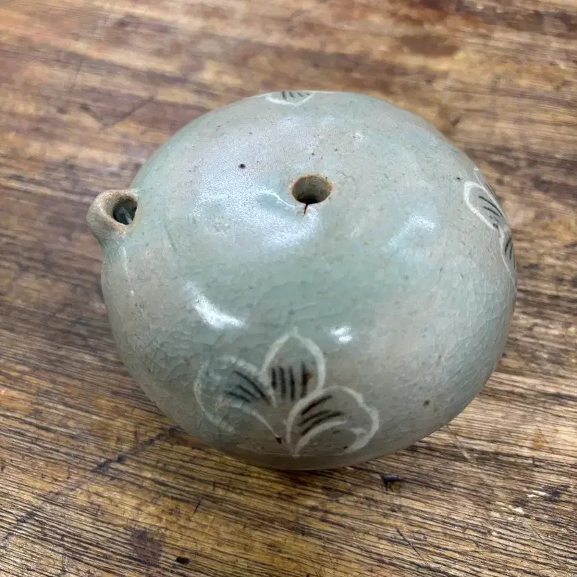 Celadon Black & White Incised Ritual Incense Burner Official