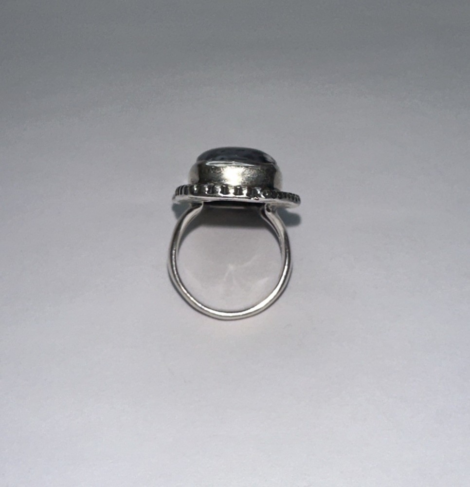 Vintage 925 Sterling Silver Dendritic Opal Ring