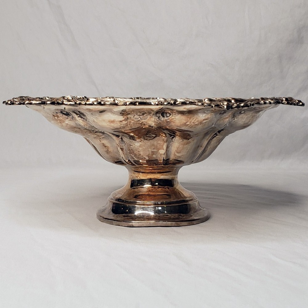 Silver Mounts Menorah Hallmark Silver Plated Serving Bowl 10”