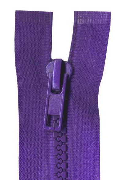 70cm Purple Open End Chunky Zip
