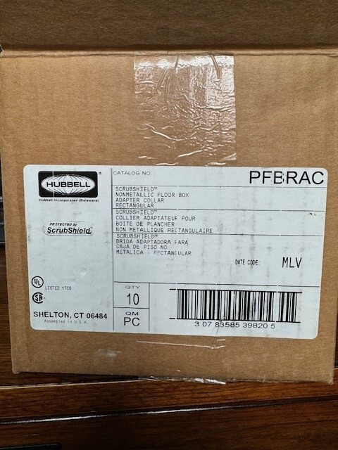 Hubbell - PFBRAC - Non-metallic Rectangular Floor Box Adapter Collar