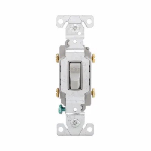 Eaton CS215GY 20 Amp 120/277V Side Wire Compact Toggle Switch - Gray