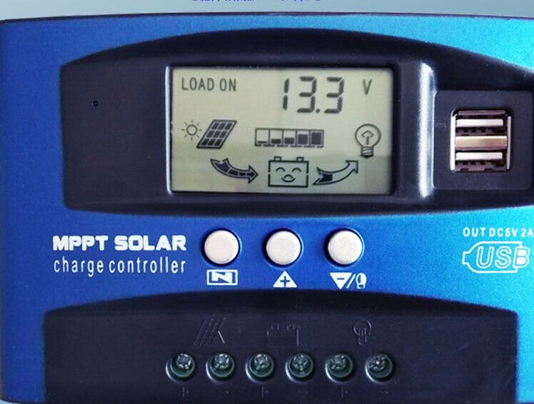 40A MPPT Solar Panel Regulator Charge Controller 12V/24V Auto Focus Tracking US
