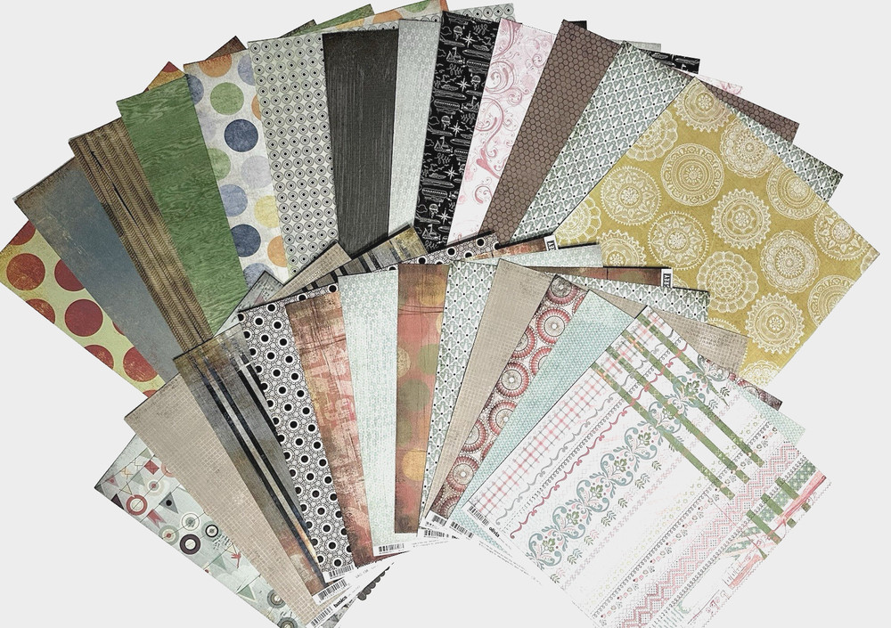 Basic Grey   12x12 Paper Only Set -  (25 sheet pack) - Set B