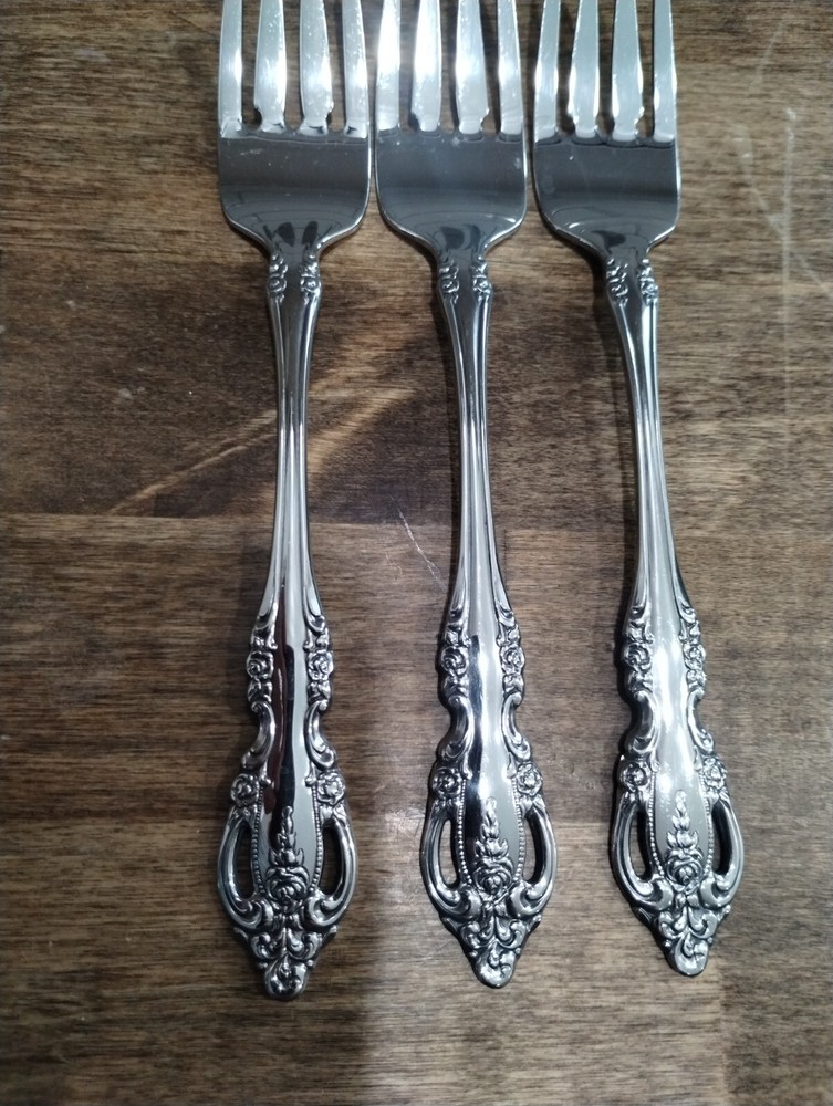 Oneida Community Brahms Stainless Flatware Salad Fork Set Of 3 Silverware