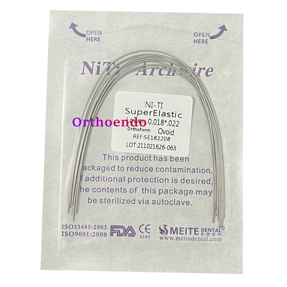 Super Elastic Niti Wire Dental Ortho Arch Wire Round Rectangular Wire Ovoid Form