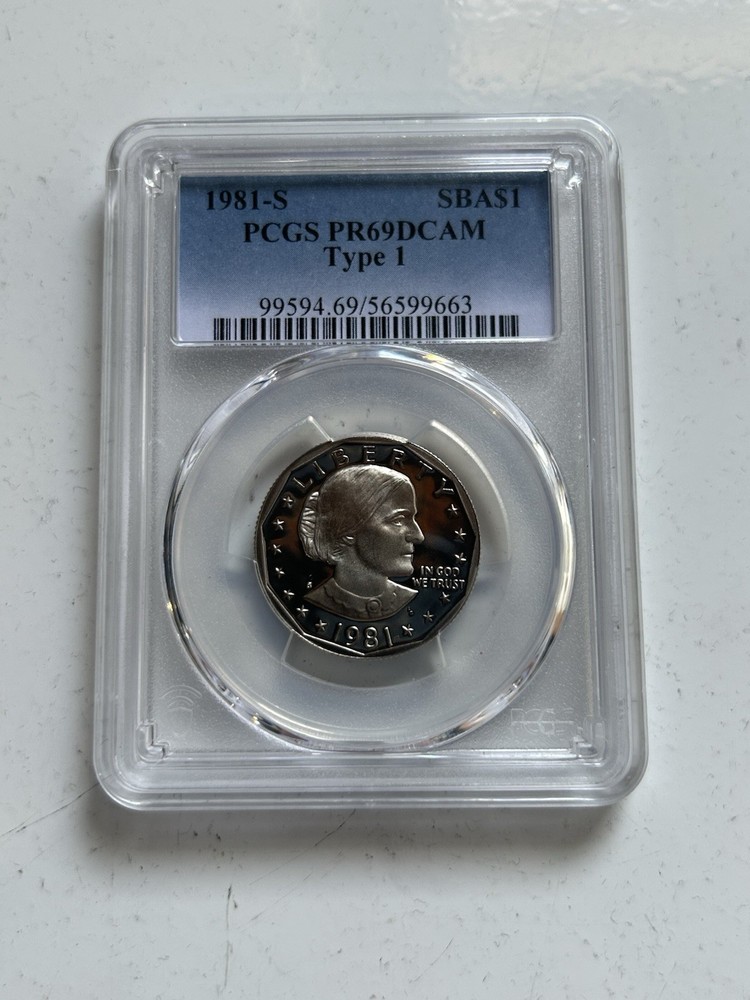 1981-S Susan B Anthony Dollar SBA PCGS PR69DCAM Type 1