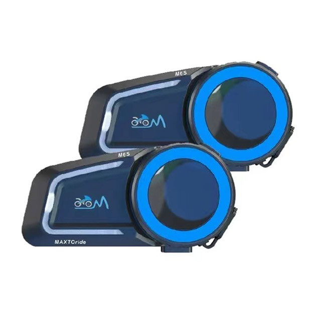 2 Sets Full Duplex Mesh Motorcycle Bluetooth Interom Headset FM 8 Rider