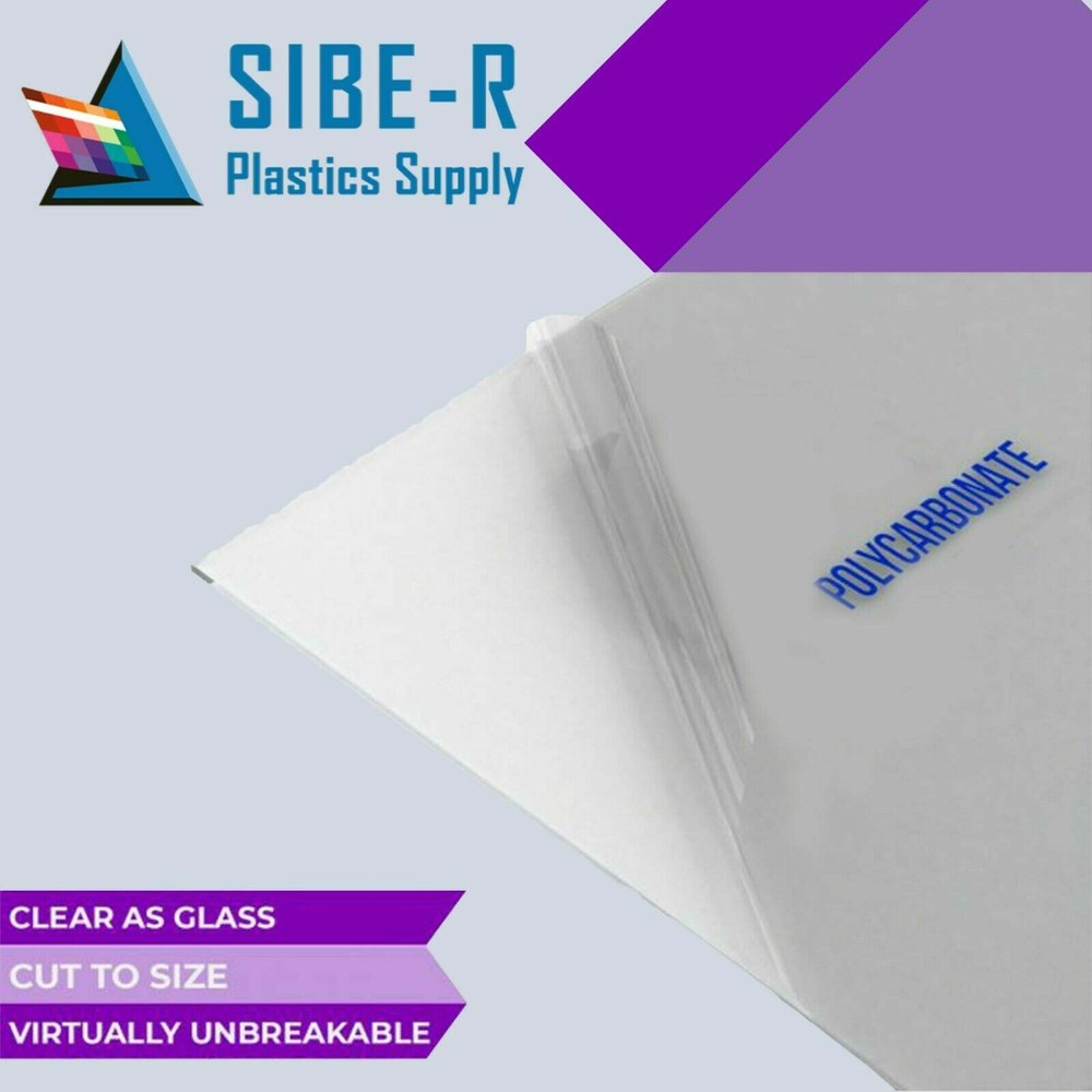 Polycarbonate clear sheet 1/8" (3mm) x 24" x 24 "