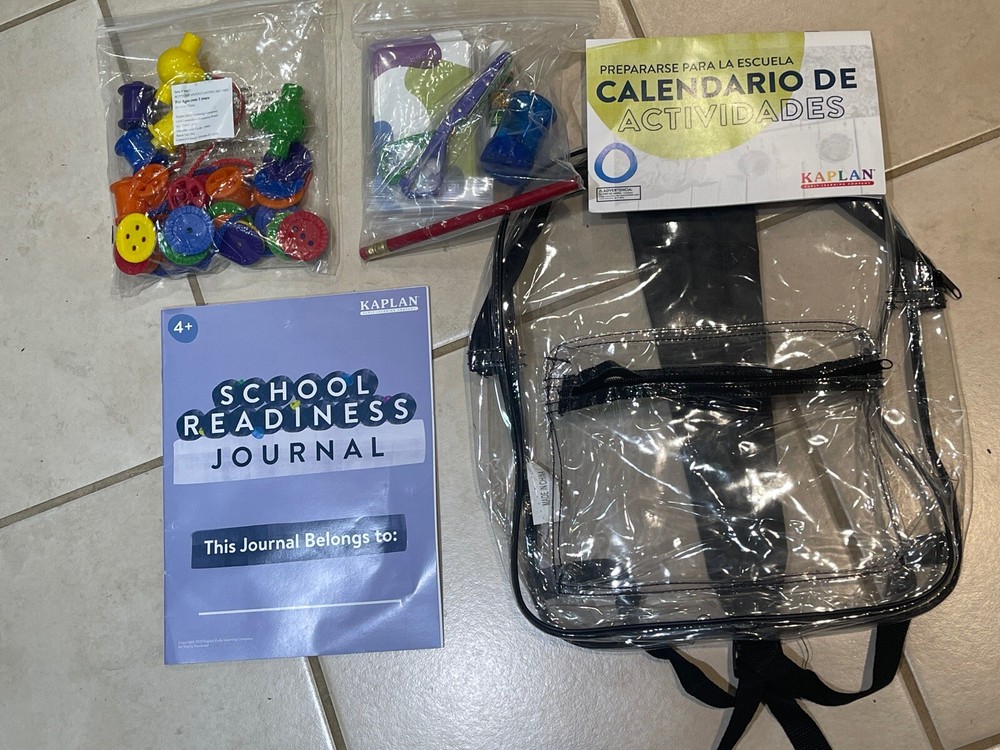 KAPLAN Early Learning Buttons & Spools Lacing School Readiness Backpack Set 4+