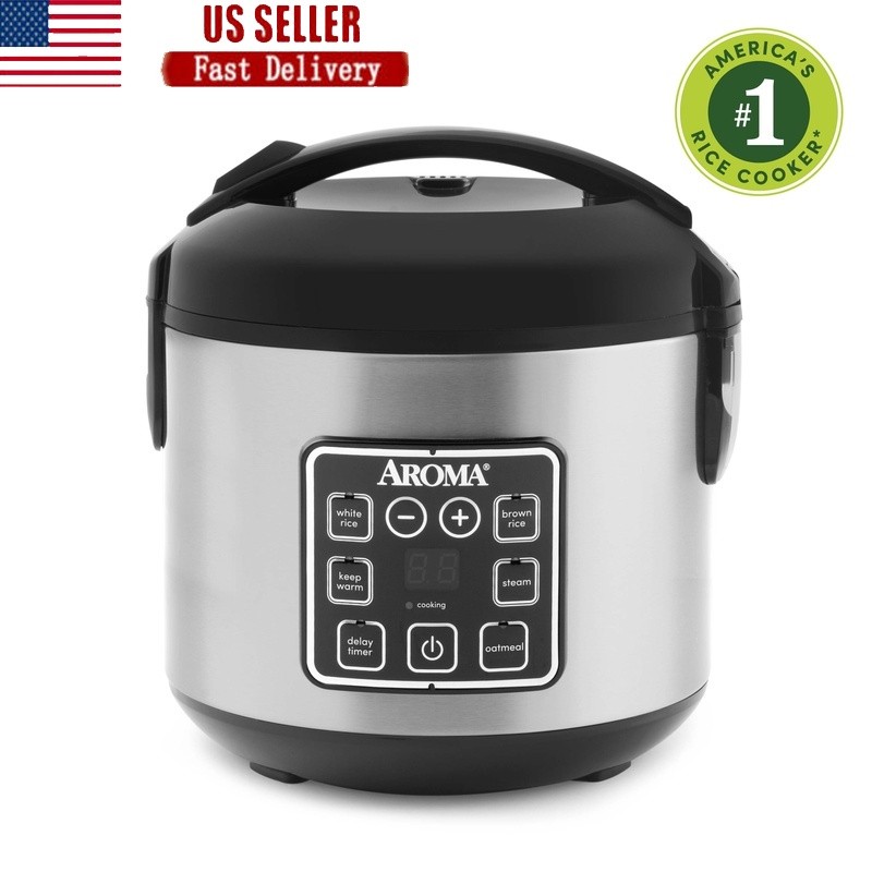 Digital Rice Cooker 8Cup Food Steamer Automatic Keep Warm Nonstick Ceramic New