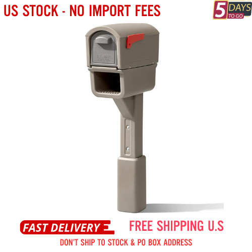 HOT DEAL! Step2 MailMaster Express Plus Plastic Mailbox Mocha Finish