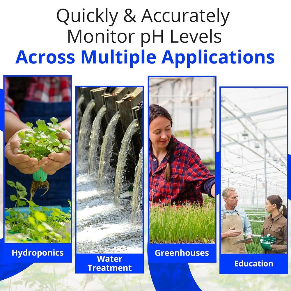 Bluelab Ph Probe For Hydroponics Waterproof Nutrient Solution Testing 6.9X1.6