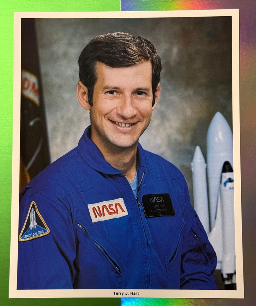 TERRY HART STS ASTRONAUT  NASA RELEASED COLOR LITHO