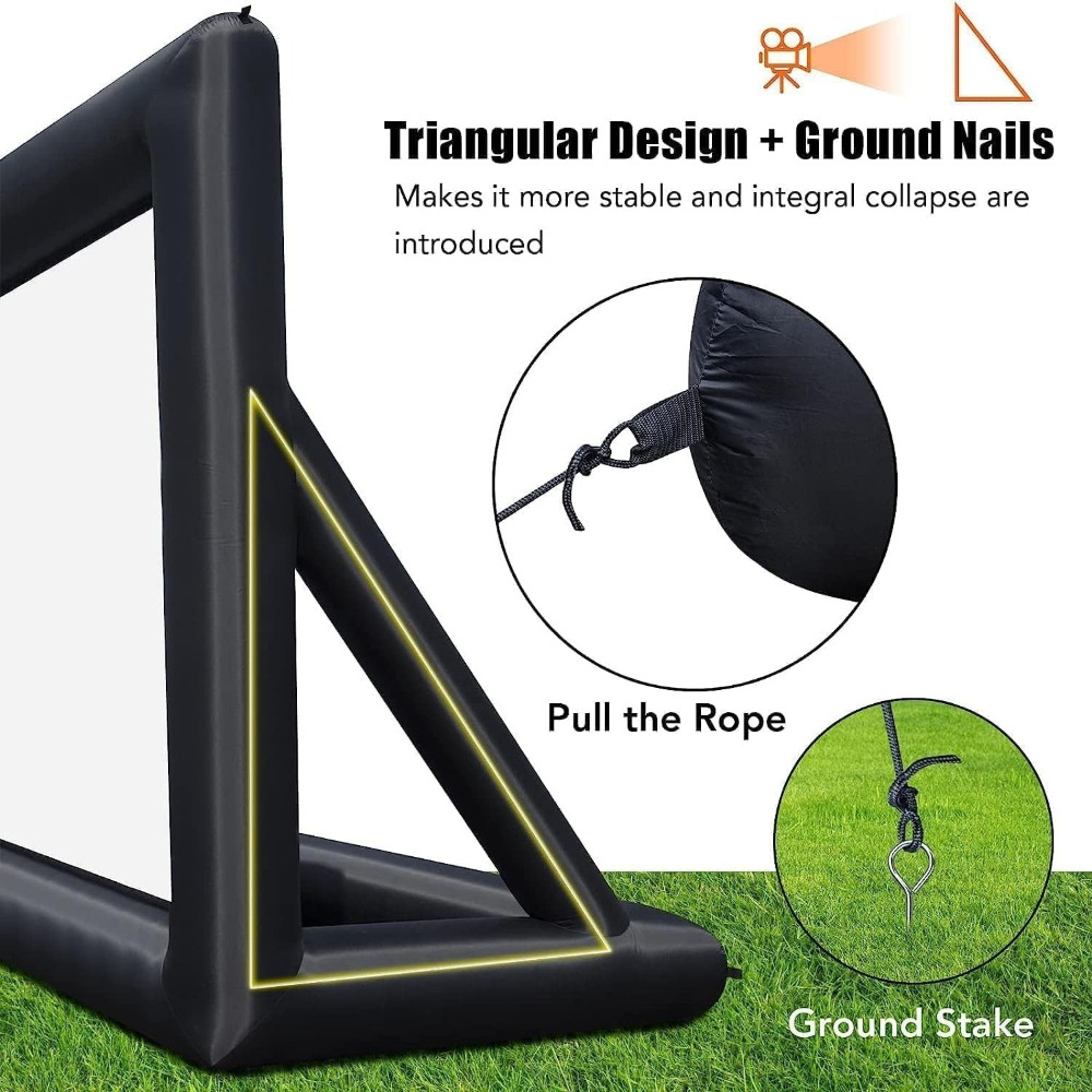 24ft Blow Up Projector Screen: Front/Rear Projection, Includes Blower & Stakes