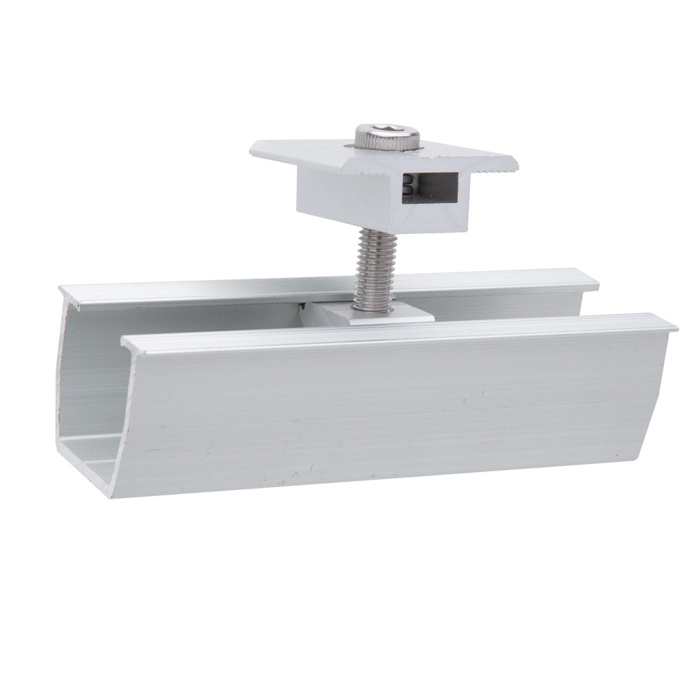 Universal Solar Panel Mounting Fixing Kit Rail Brackets End/Mid Clamp 30mm/35mm