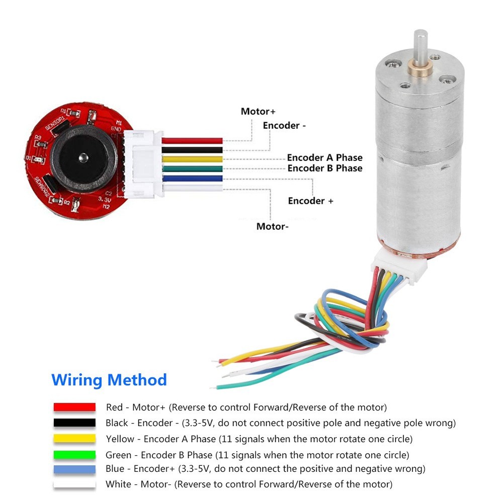DC 6V Encoder Gear Motor Speed Reduction Motor For Robot RC Car Engine Toy New