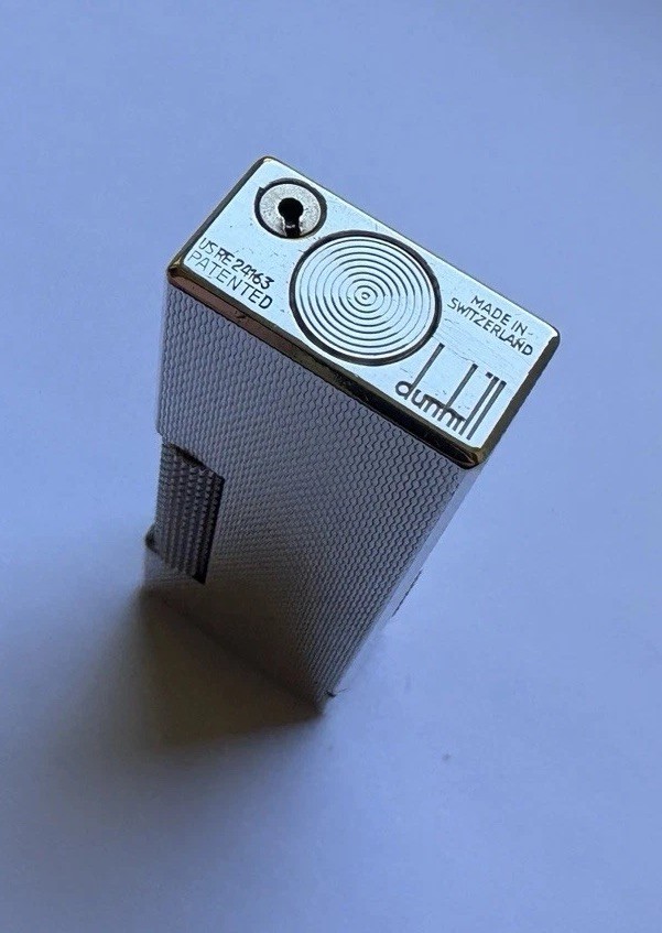 Dunhill Silver ‘Barley’ Rollagas Lighter- Fully Overhauled