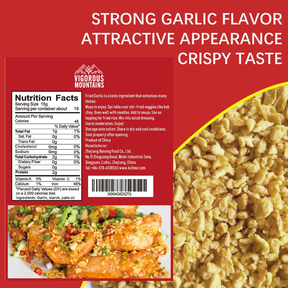 VIGOROUS MOUNTAINS Crispy Fried Garlic 10 Oz
