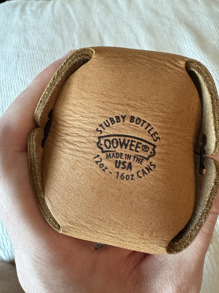 John Deere Leather Koozie Made In USA