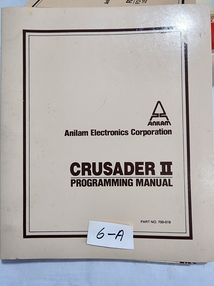 Anilam Crusader II Programming Manual