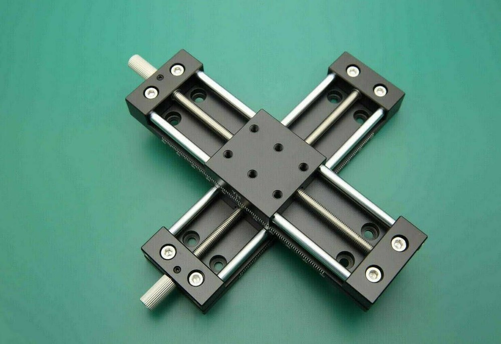 XY Axis Manual Stage Sliding Table Adjust Platform 20-80mm with Floor Slide