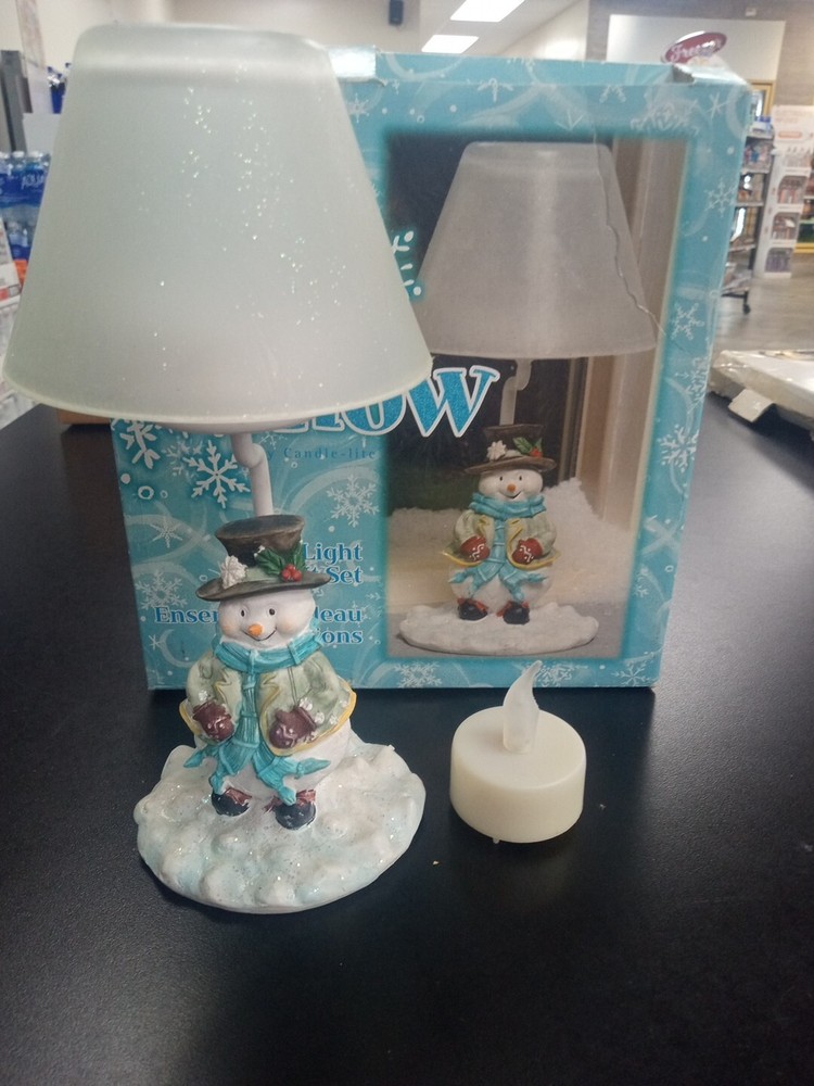 Let It Snow Tea light Candle Lamp Gift Set