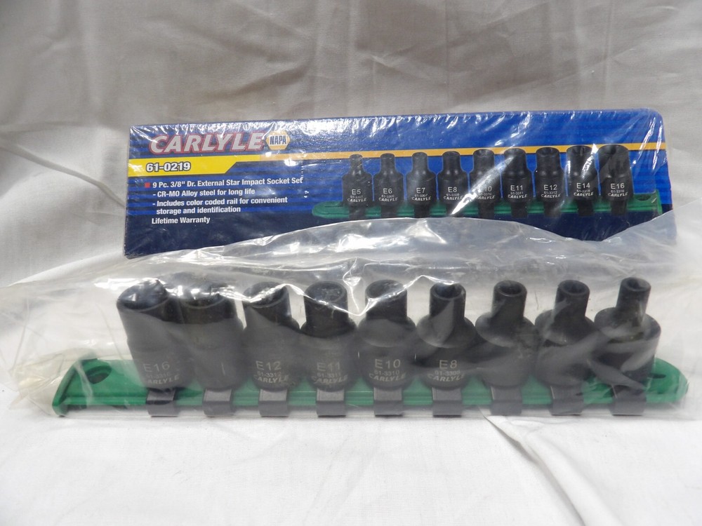 Carlyle Napa 3/8" Drive 9pc External Star Impact Socket Set 61-0219