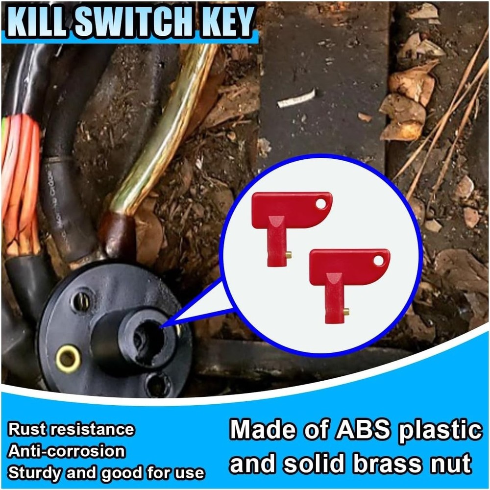 2PCS High-Quality Mini Battery Disconnect Keys for Vehicle Security & Longevity