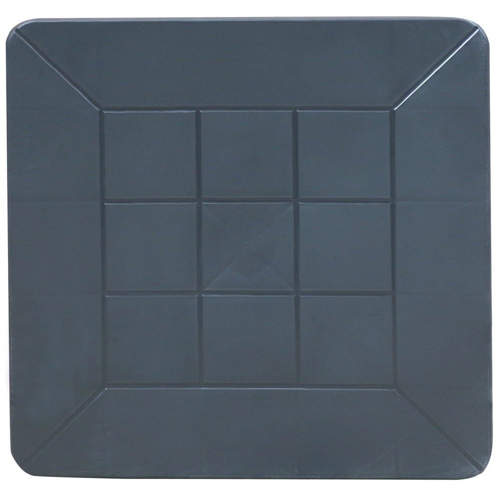 18.5 in Plastic Square Patio Side Table - Gray by Sunnydaze