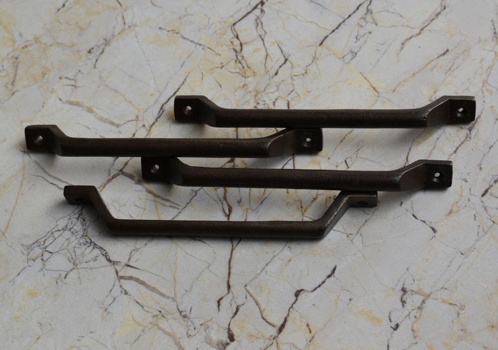 Rustic Vintage Cast Iron Barn Door Handle Cabinet Gate Handle Pull 4 Pcs